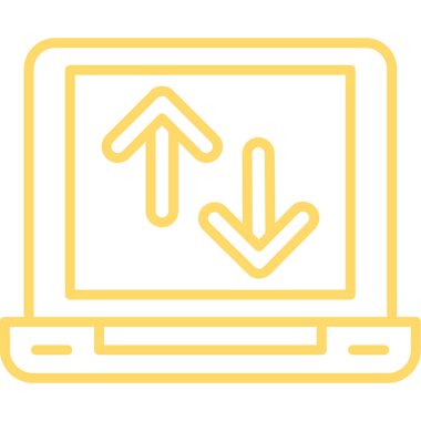 imleç imzalı dizüstü bilgisayar vektör çizimi