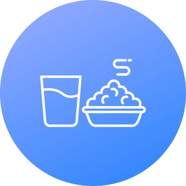 vektör kasesi simgesi, yiyecek ve içecek