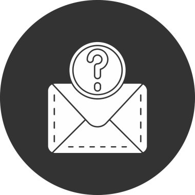 Mesaj var. Basit bir ikon. resimleme