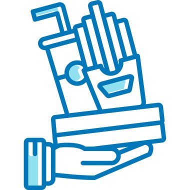 Sigara içiyor. Basit tasarım