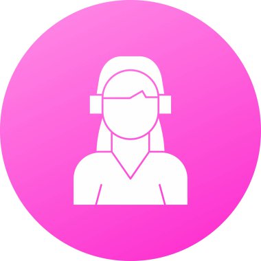 kadın simge vektör illüstrasyonu