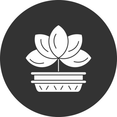 Çiçek simgesinin vektör illüstrasyonu