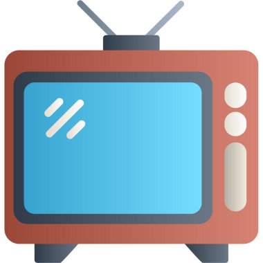 TV televizyon vektör illüstrasyonu
