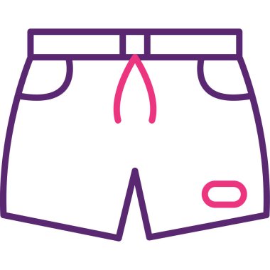 Şort. Web simgesi basit illüstrasyon