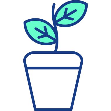 Bitki. Web simgesi basit illüstrasyon