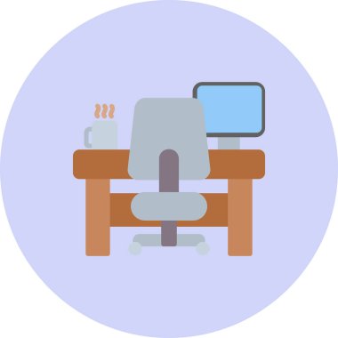 Sandalye. Web simgesi basit illüstrasyon