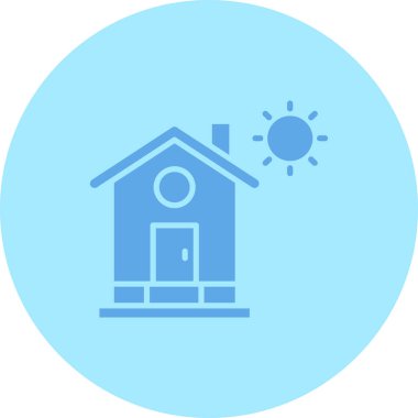 Bir ev simgesinin vektör illüstrasyonu