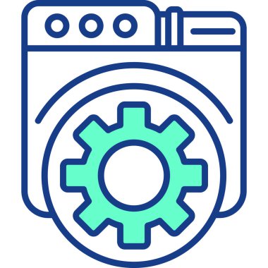 Çamaşır Makinesi simgesi, vektör illüstrasyonu basit tasarım