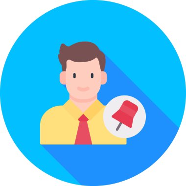 iş adamı simgesi vektör illüstrasyonu