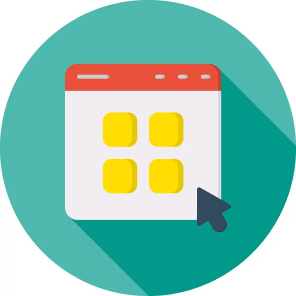 Takvim simgesi, vektör çizimi