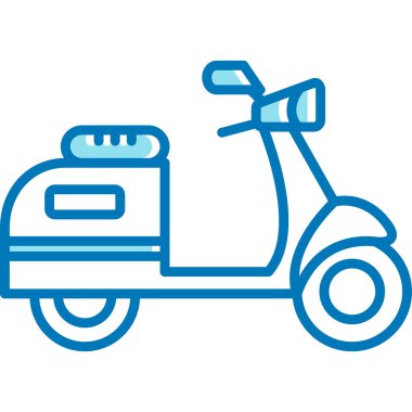 Motosiklet ikonu vektör illüstrasyonu