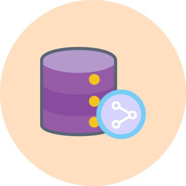 veritabanı web simgesi, vektör çizim