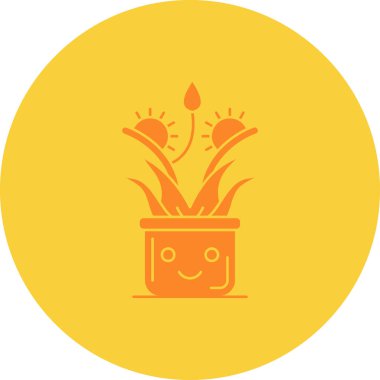 Bitki simgesinin vektör illüstrasyonu