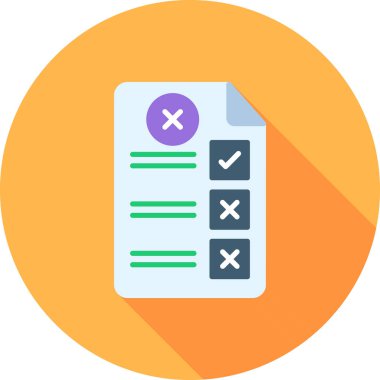 belge denetimi ikon vektör illüstrasyonu