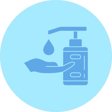 El dezenfektanı ikonu. Basit vektör illüstrasyonu