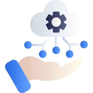 bulut hesaplama vektörü simgesi