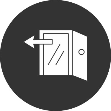 kapı simgesi vektör illüstrasyonu