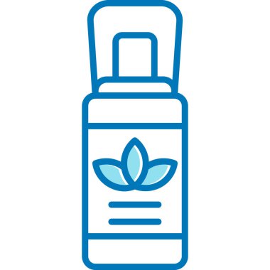 Kavanoz ikonunda bir şişe su. özet vektör illüstrasyonu