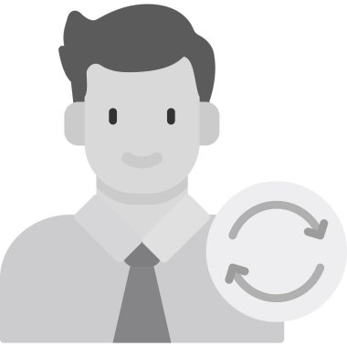 Web için düz tasarımlı iş adamı simgesi vektör illüstrasyonu