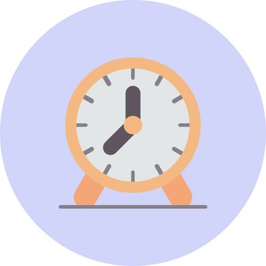 Alarm saat vektör simgesi modern basit vektör illüstrasyonu