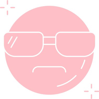 Bir yüz simgesinin vektör illüstrasyonu