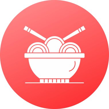 Asya Gıda simgesi, vektör illüstrasyonu