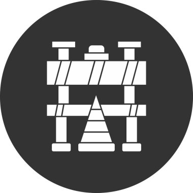 Bariyer Simgesi, vektör illüstrasyonu