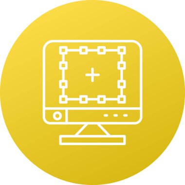 Dizüstü bilgisayar simgesi vektör çizimi