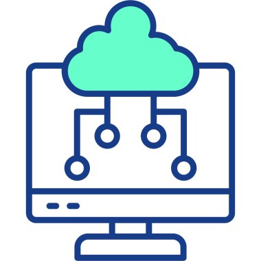 Bulut. Web simgesi basit illüstrasyon