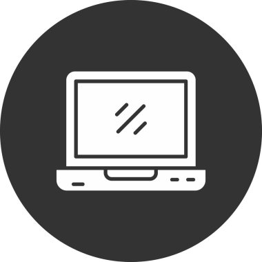 dizüstü bilgisayar simgesi, vektör illüstrasyonu