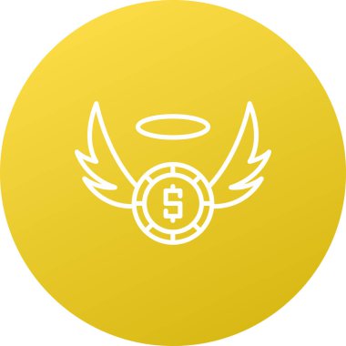 Soyut arkaplanda melek simgesi izole edildi