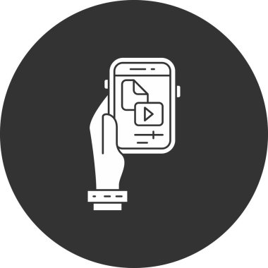 Akıllı telefon ikonlu cep telefonu. düz dizayn. vektör illüstrasyonu