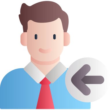 Geri simge, vektör illüstrasyonu basit tasarım