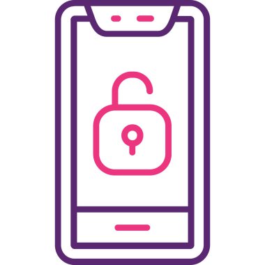 Cep telefonu. Web simgesi basit illüstrasyon