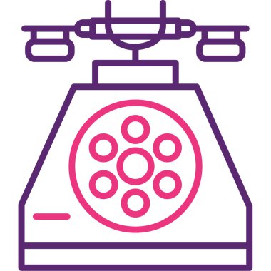 Telefonunuz var. Web simgesi basit illüstrasyon