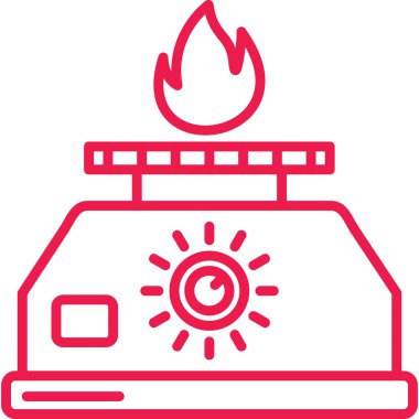 Yanan bir meşalenin vektör çizimi