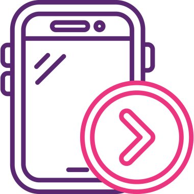 Cep telefonu. Web simgesi basit tasarım