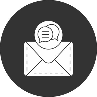 ileti ikonu vektör illüstrasyonu