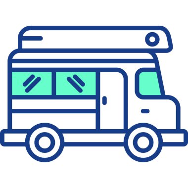 Otobüs. Web simgesi basit illüstrasyon