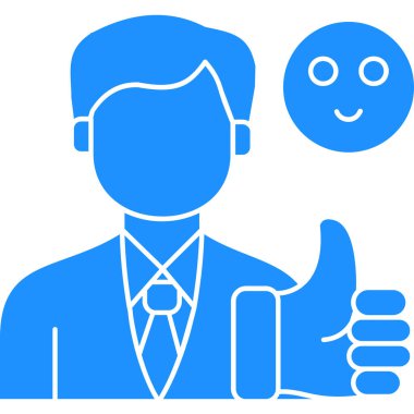 İş adamı simgesi vektör illüstrasyonu