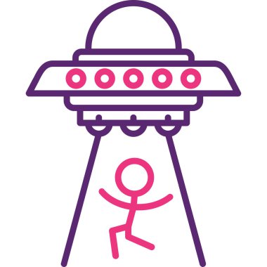 UFO simgesi, vektör illüstrasyonu