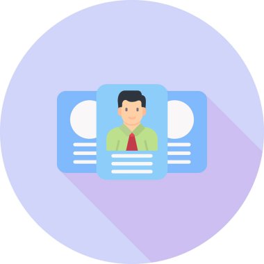 Business Man düz simgesi, vektör illüstrasyonu