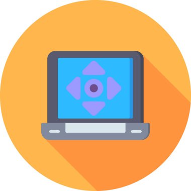 Bilgisayar. Web simgesi basit illüstrasyon