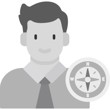 İş adamı simgesi vektör illüstrasyonu