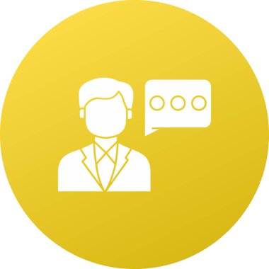 Sohbet Vektörü Kabartma Simgesi Tasarımı