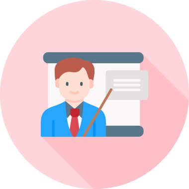 iş düz vektör simgesi