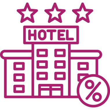 Otel otel ikonu taslak tarzında