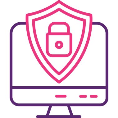 güvenlik simgesi modern vektör illüstrasyonu