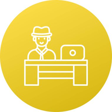 İş adamı simgesinin vektör illüstrasyonu