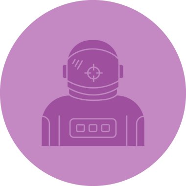 astronot simgesi vektör illüstrasyonu